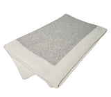 Jersey Knit Blanket with Contrast Rib Border