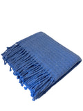 Basket Weave Textured Baby Blanket with Fringes