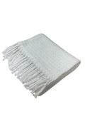 Basket Weave Textured Baby Blanket with Fringes