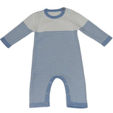 Seed Stitched Striped Cotton Onesie