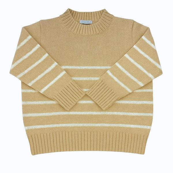 Super Soft Striped Sweatshirt Set-Sweatshirt