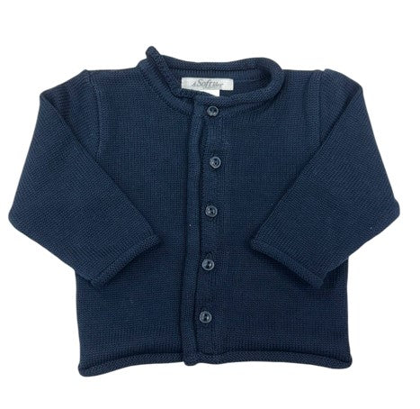 ennoy カーディガン ブルー BUTTON CARDIGAN Rolled Edge Button Front Cardigan – A Soft Idea