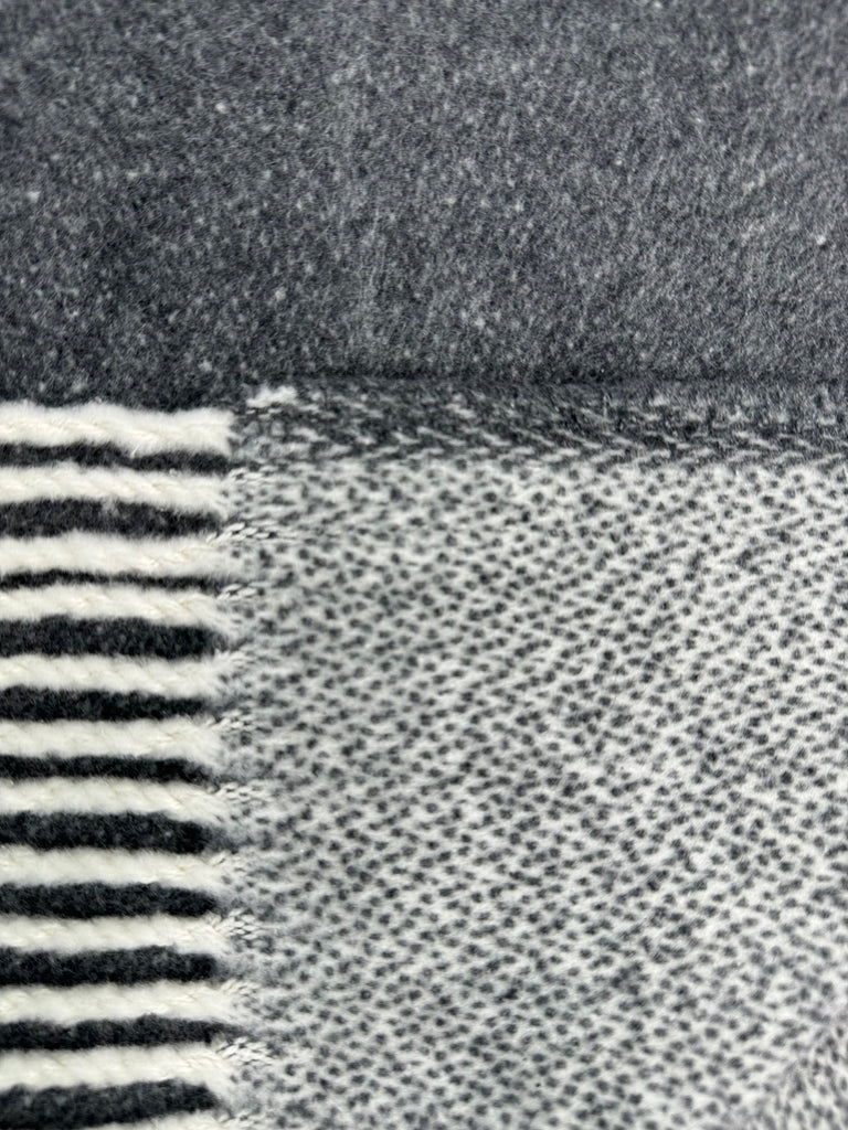 Double Faced Solid Mini Chevron Throw