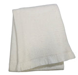 Cotton Blend Fringed Grain of Rice Baby Blanket