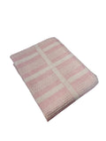 Cotton Flannel 2 Color with Basketweave Texture Baby Blanket
