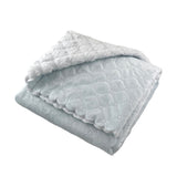 Nanas Quilted Plush Baby Blanket with Faux Sherpa Back