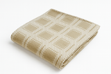 Double Faced Two Color Plaid with Blanket Stitch Edge