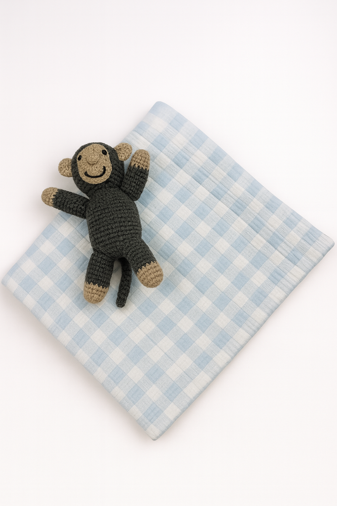 Gingham Check Baby Blanket