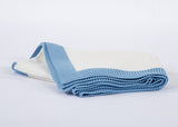 Jersey Knit Blanket with Contrast Rib Border