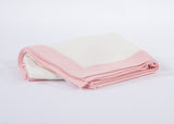 Jersey Knit Blanket with Contrast Rib Border