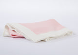 Jersey Knit Blanket with Contrast Rib Border