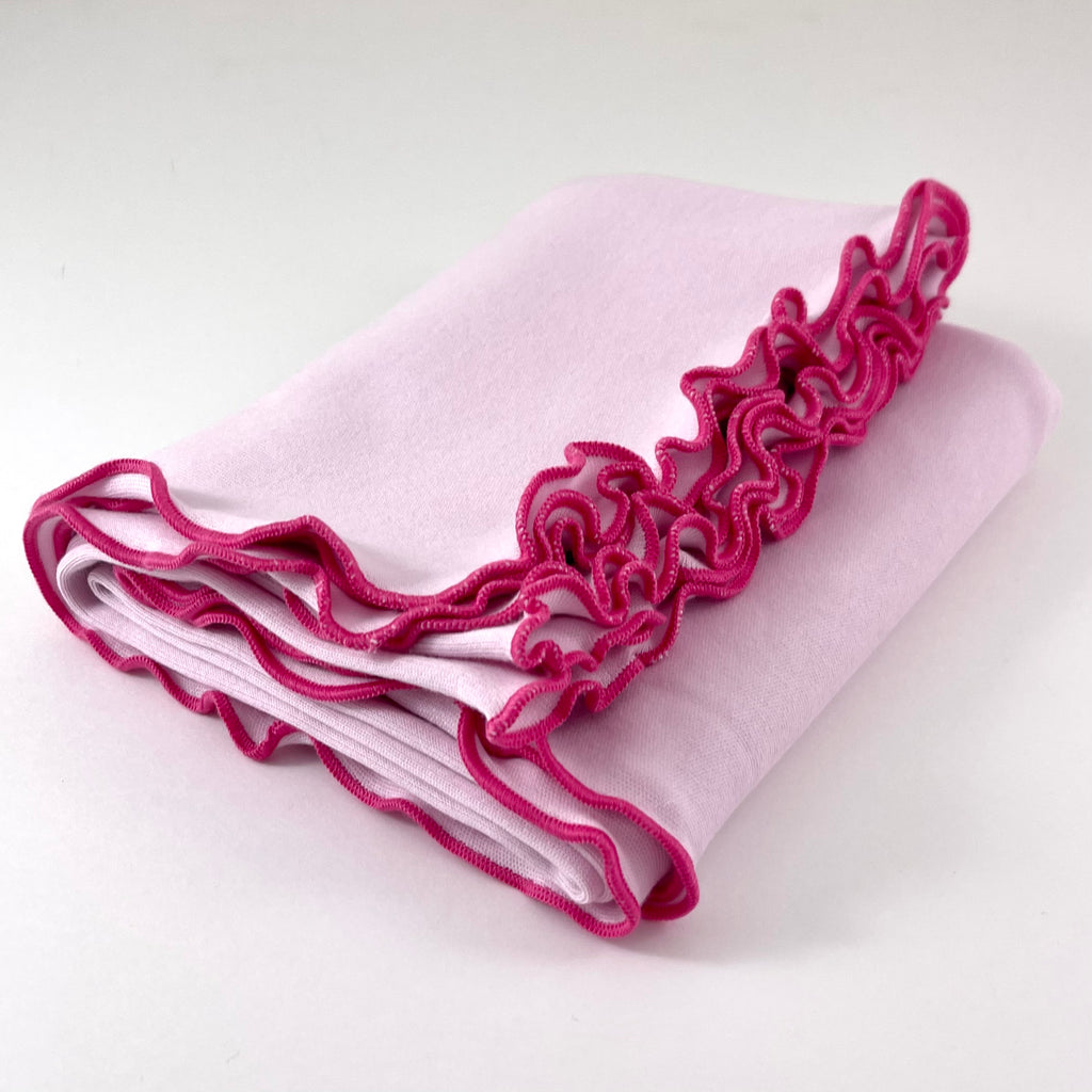 Lettuce Leaf Receiving Blanket with Ribbon Tie