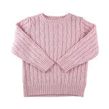 Cable Crewneck Knit Sweater 100% Cotton