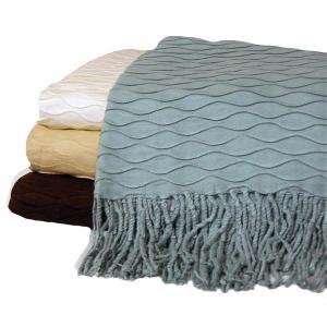 223 - Wave Solid with Fringe - 50" x 60"
