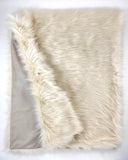 2685 - White Faux Fur Throw