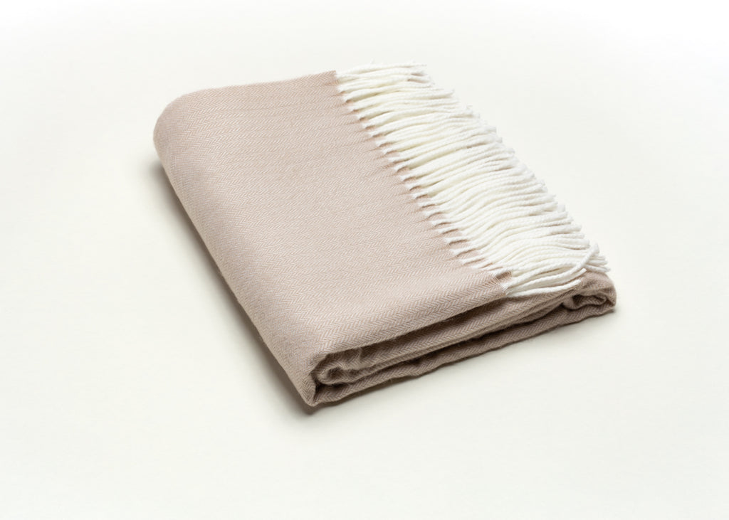 402 - Fringed Herringbone - 50" x 60" - "Factory Second"