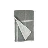 523 - Double Face Windowpane blanket with Stitched Edge 59" x 79"