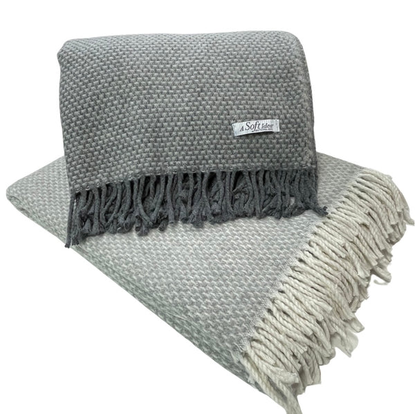 541 Recycled Textured Throw 59" x 79" A Soft Idea