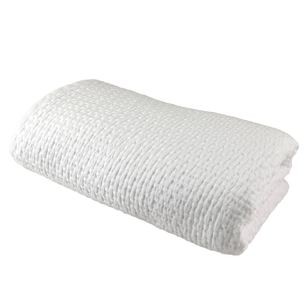 744 -Stonewashed Basket Weave Throw with Binding