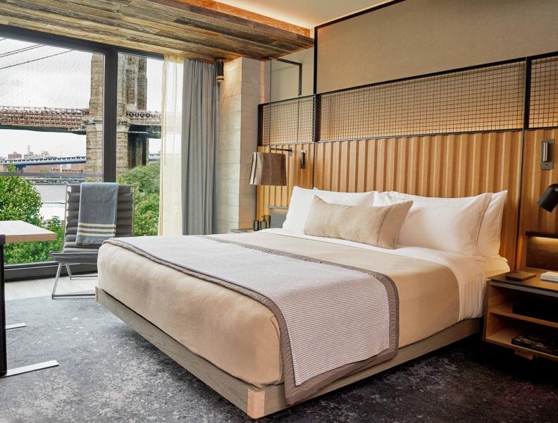 Custom Hotel Throws - Brooklyn Bridge