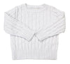 Cable Crewneck Knit Sweater 100% Cotton