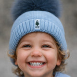 Faux Fur Pompom Knit Hat