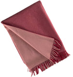 2138 - 100% Wool Two-Tone Throw with Fringe 51"x75"