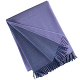 2138 - 100% Wool Two-Tone Throw with Fringe 51"x75"