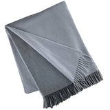 2138 - 100% Wool Two-Tone Throw with Fringe 51"x75"