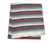 3215-Cotton Blend Fringed Texture Multi Stripe Baby Blanket