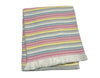 3215-Cotton Blend Fringed Texture Multi Stripe Baby Blanket