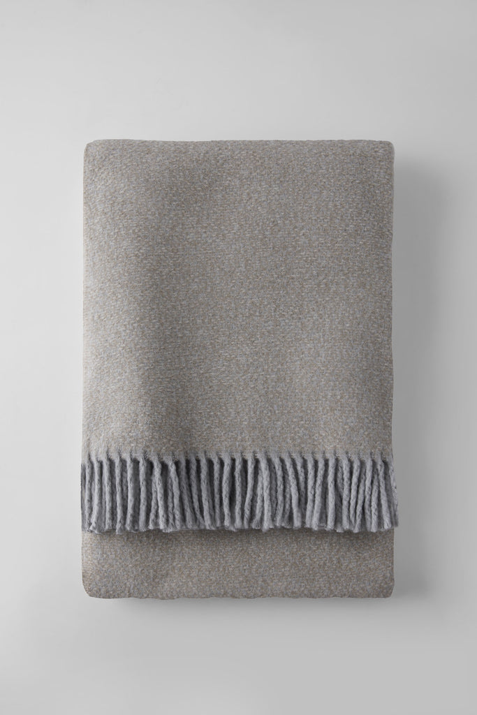Tweed Weave Throw with Fringe