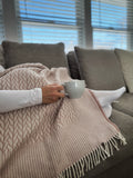 Classic Cable with Border Pattern Throw