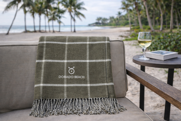 Double Face Cotton Window Pane Throw with Fringes