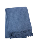 Basket Weave Textured Throw with Fringes