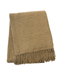 Basket Weave Textured Throw with Fringes