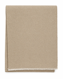 Cotton-Blend Mini Herringbone Throw with Eyelash Fringes