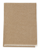 Cotton-Blend Mini Herringbone Throw with Eyelash Fringes