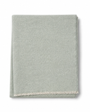 Cotton-Blend Mini Herringbone Throw with Eyelash Fringes