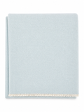 Cotton-Blend Mini Herringbone Throw with Eyelash Fringes