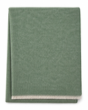 Cotton-Blend Mini Herringbone Throw with Eyelash Fringes