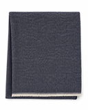 Cotton-Blend Mini Herringbone Throw with Eyelash Fringes