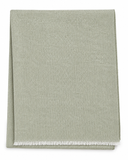 Cotton-Blend Mini Herringbone Throw with Eyelash Fringes