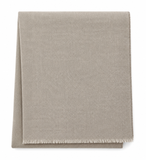 Cotton-Blend Mini Herringbone Throw with Eyelash Fringes