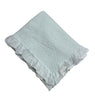 6032 - Stonewashed Puckered Blanket with Dotted Swiss Ruffle