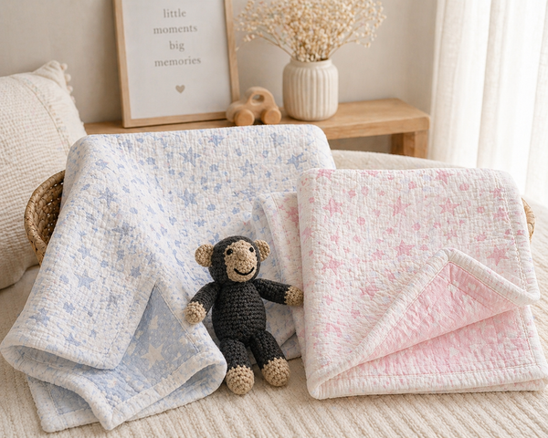Stars and Dots Baby Blanket