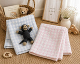 Gingham Check Baby Blanket