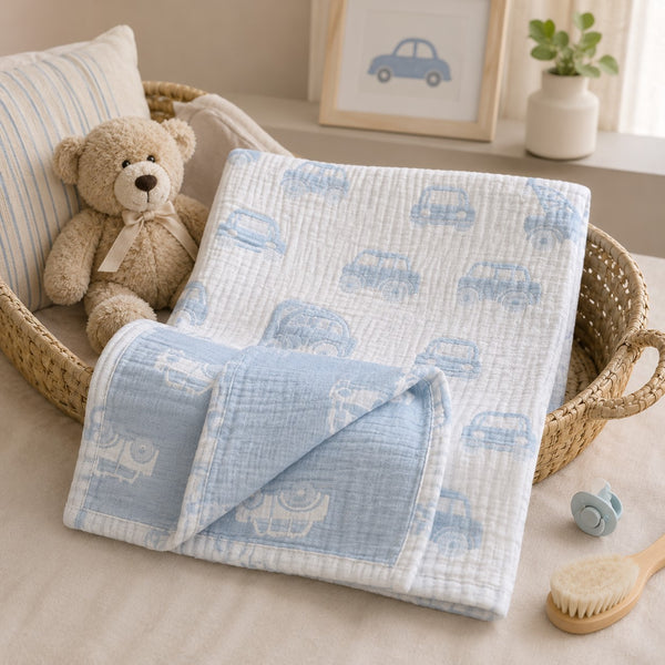 Cars and Trucks Baby Blanket