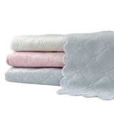724 - Nanas Single Face Quilted Plush Baby Blanket - 30"x40"