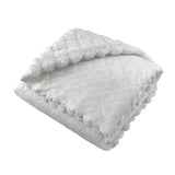 723 - Nanas Quilted Plush Baby Blanket with Faux Sherpa Back - 30" x 40"